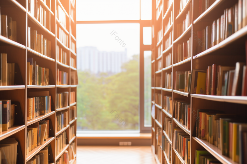 图书馆图书室书架上排列整齐的书,高清,摄影图,摄影图片,图片大全,摄影图免费下载